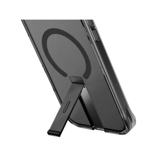 Uniq hybrid iphone 16 pro (2024) 6.9 magclick charging eleva with vertical stand - carbon (black)
